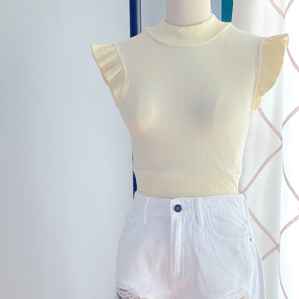 100% Cotton Pale Yellow Short Sleeve Shirt | New